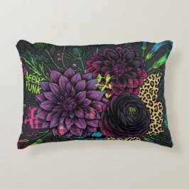 Neo-Grunge beautiful Pillow with Purple Prydnadskudde
