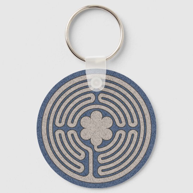 Neo Medieval Labyrinth Keychain Nyckelring (Framsida)