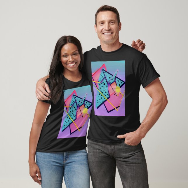 Neo-Memphis design Ken Gage Retrowave Fine Art T Shirt (Unisex)