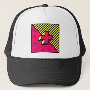 Neo Memphis Kor /Plus Sign Motif Keps