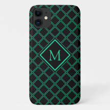 Neo Mint och Black Diamond Mönster Monogram