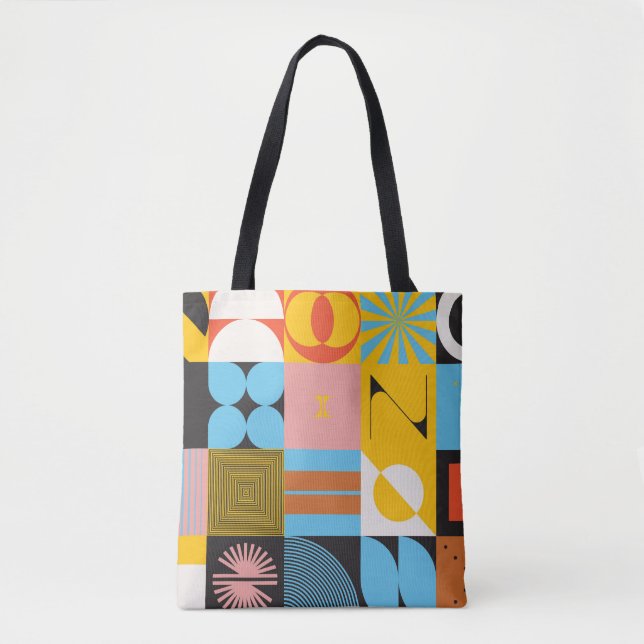 Neo-Modern Abstrakt: Geometric Jazz Tygkasse (Framsida)