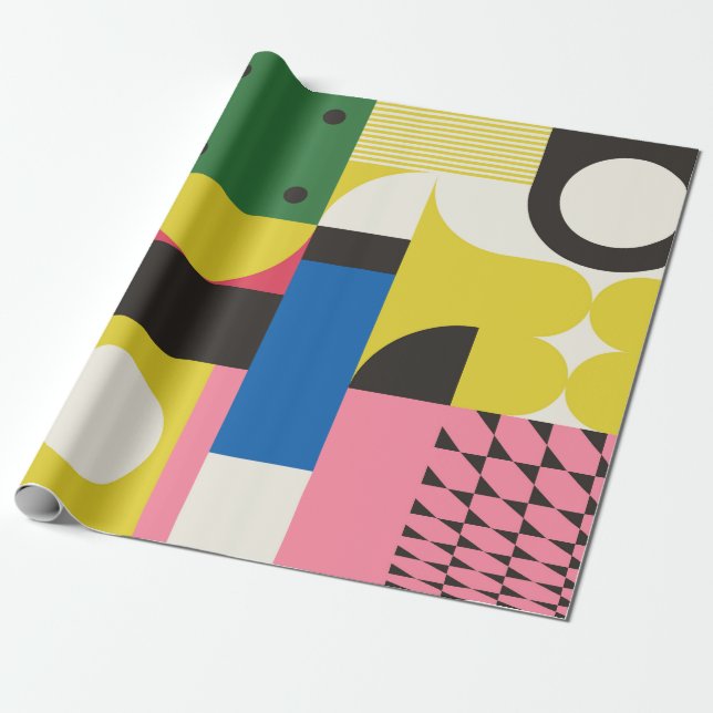 Neo Modernism artwork pattern made with abstract g Presentpapper (Utrullad)