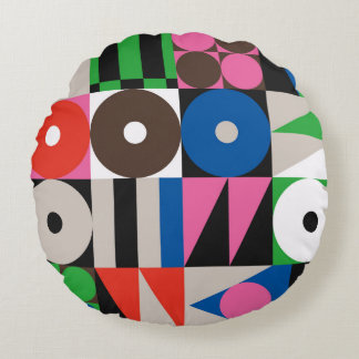 Neo Modernism artwork pattern made with abstract g Rund Kudde