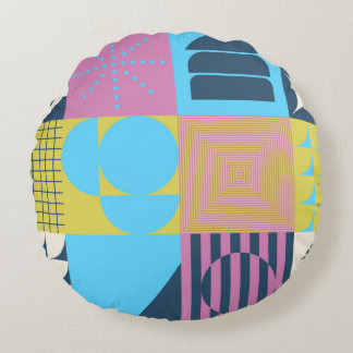 Neo Modernism artwork pattern made with abstract g Rund Kudde