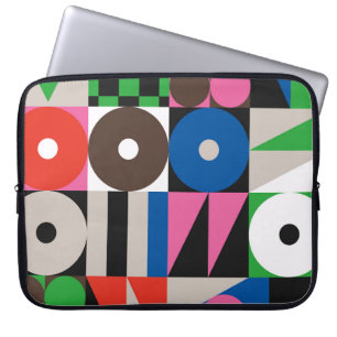 Neo Modernism teckning mönster gjord med abstrakt Laptop Fodral