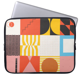 Neo Modernism teckning mönster gjord med abstrakt Laptop Fodral