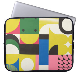 Neo Modernism teckning mönster gjord med abstrakt Laptop Fodral