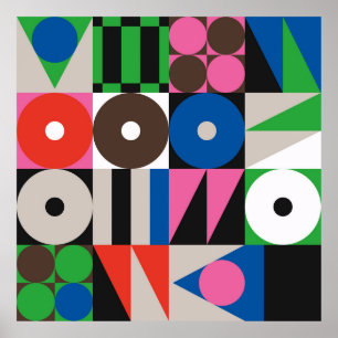 Neo Modernism teckning mönster gjord med abstrakt  Poster