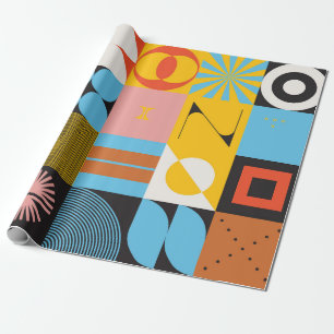 Neo Modernism teckning mönster gjord med abstrakt Presentpapper