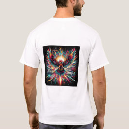Neo Phoenix Explosion-Vibrant Electric Bird Art  T Shirt