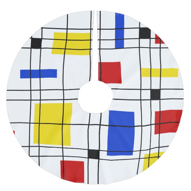 Neo-Plasticism Julgransmatta Borstad Polyester (Framsidan)