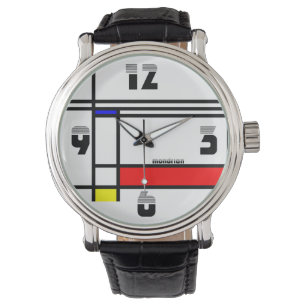Neo-plasticism konstnärlig Mondrian stil Armbandsur