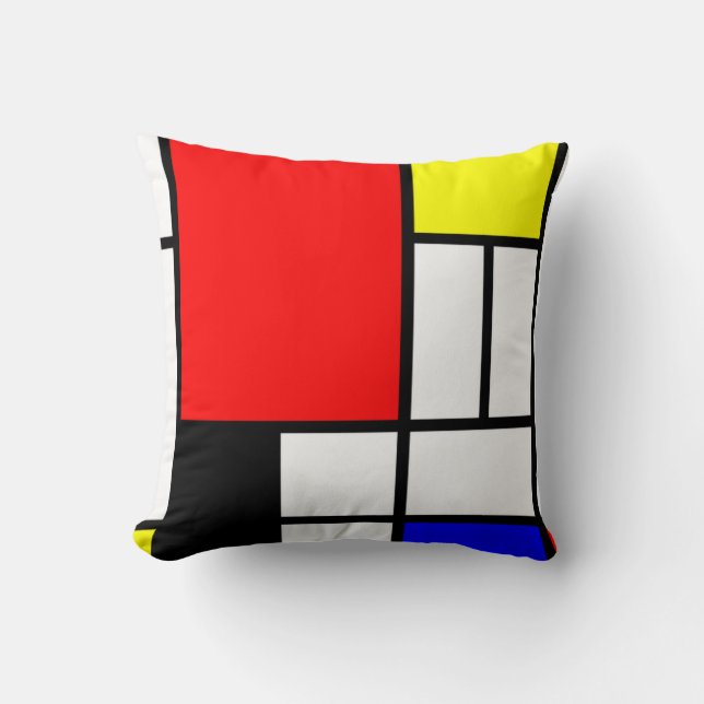 Neo-plasticism modern Mondrian stil 3 Kudde (Framsida)
