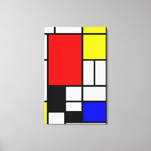 Neo-plasticism Mondrian stil Canvastryck