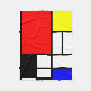 Neo-plasticism Mondrian stil Fleecefilt