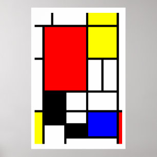 Neo-plasticism Mondrian stil Poster