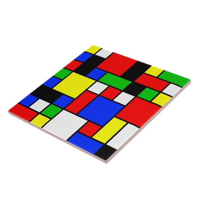 Neo-plasticism nr 2 Art Tile Kakelplatta (Sidan)