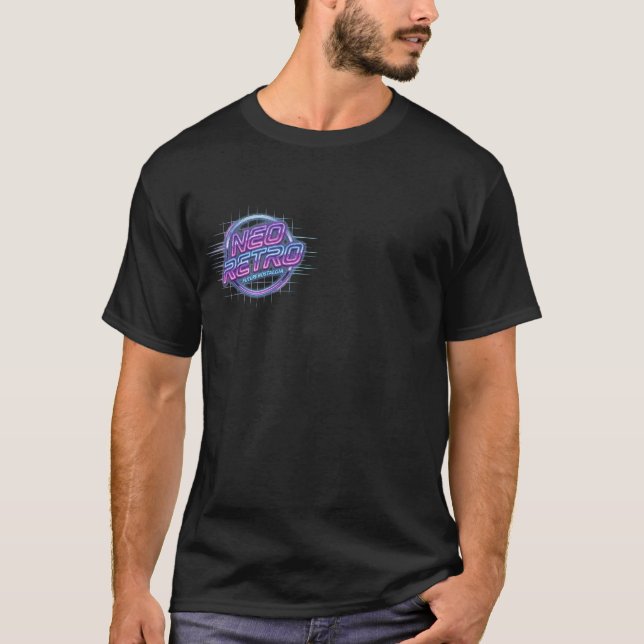 Neo Retro Futuristisk Logotygs-Shirt T Shirt (Framsida)