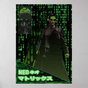 Neo the Matrix Japanska Poster