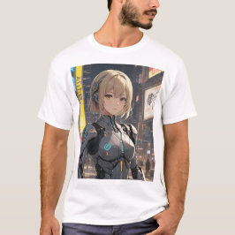 Neo-Tokyo AI: Aikos interaktionsresa för människor T Shirt