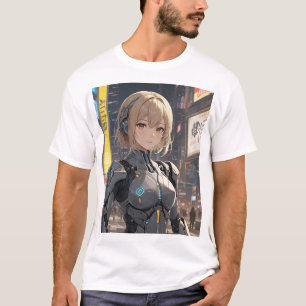 Neo-Tokyo AI: Aikos interaktionsresa för människor T Shirt
