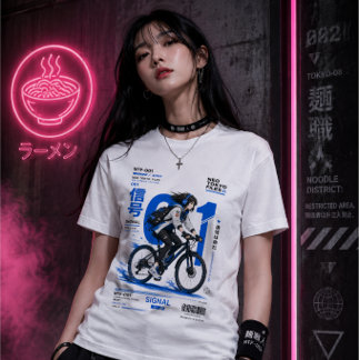 Neo Tokyo Filer 001 -Anime Techwear Cyberpunk T Shirt
