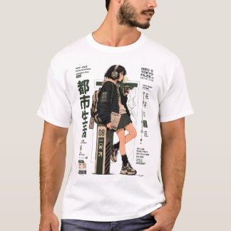 Neo Tokyo Filer 003 -Tokyo Transit Anime Techwear T Shirt