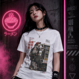 Neo Tokyo Filer 004 -Anime Cyberpunk Techwear T Shirt