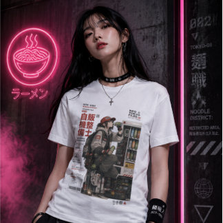 Neo Tokyo Filer 004 -Anime Cyberpunk Techwear T Shirt
