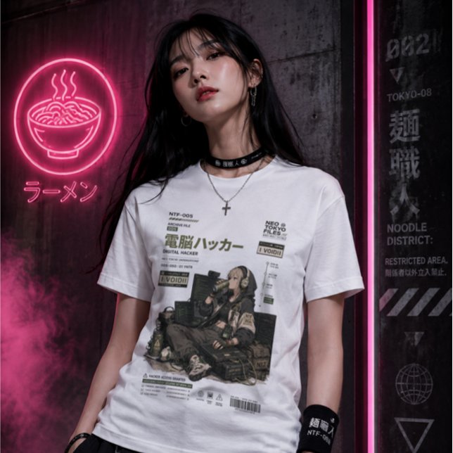 Neo Tokyo-filer 005 - Digital hacker T Shirt (Skapare uppladdad)