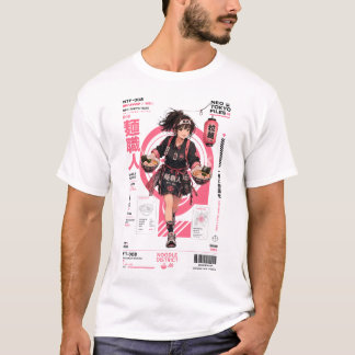Neo Tokyo-filer 008 –Ramen Anime Japansk Streetwea T Shirt