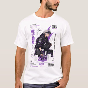 Neo Tokyo-filer 009 – Cyberpunk FPV Anime Techwear T Shirt