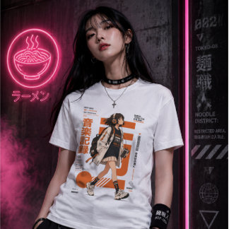 Neo Tokyo Files 002 -Retro Anime Musik Techwear T Shirt