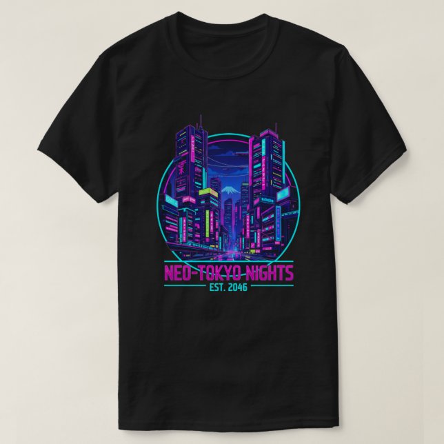 Neo-Tokyo Nätter 2046 T Shirt (Design framsida)