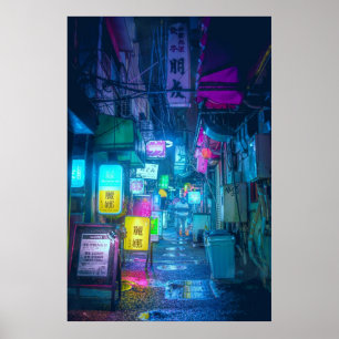 Neo Tokyo Neon-signaturöverbelastning Poster