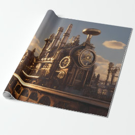Neo-Victorian Steampunk Power Plant Presentpapper