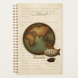 Neo-Victorian World Traveler Atlas Explorer-logg