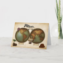 Neo-Victorian World Traveler Atlas Steampunk Karta