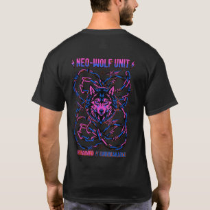 Neo Wolf Unit Tröja – Neon Cyberpunk Varg Grafisk