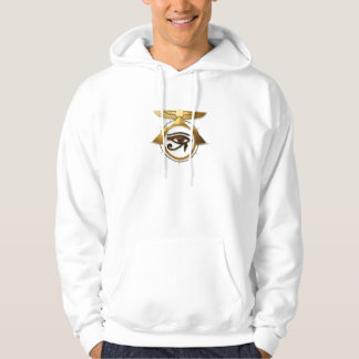 NeoAnkh 3D Horus öga & Bevingad solskiva Hoodie