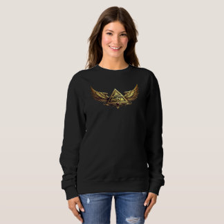 NeoAnkh egyptisk Horus öga guld bevingad pyramid T Shirt