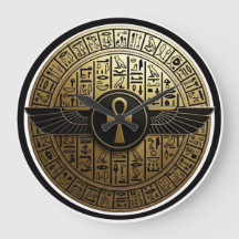 NeoAnkh Guld Ankh & Bevingad Solskiva Hieroglyf