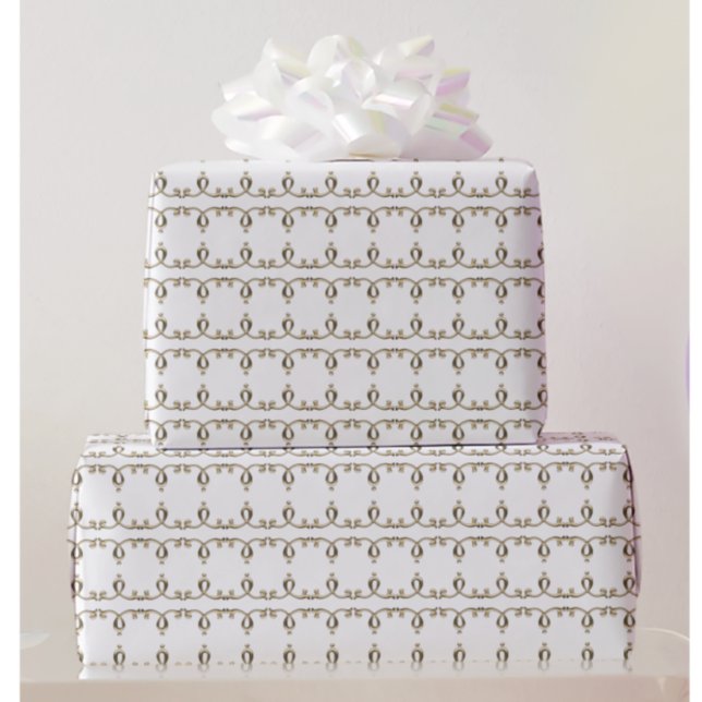 NeoClassiGuld Ornamental Lily Mönster Bröllop Presentpapper (Skapare uppladdad)