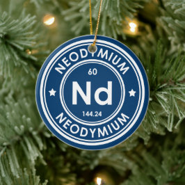 Neodymium Inslag Blue Ceramic Ornament