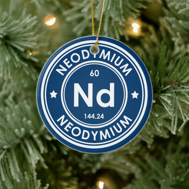 Neodymium Inslag Blue Ceramic Ornament (Träd)
