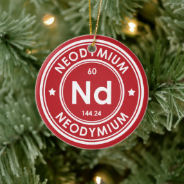 Neodymium Inslag Red Ceramic Ornament