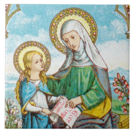 NeoGothic St. Anne och Young Mary (SAU 29) Kakelplatta