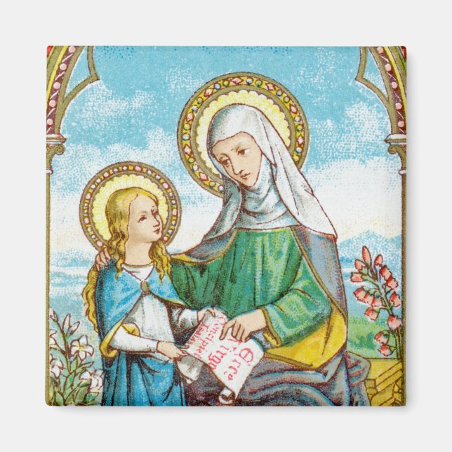 NeoGothic St. Anne och Young Mary (SAU 29) Magnet (Framsidan)