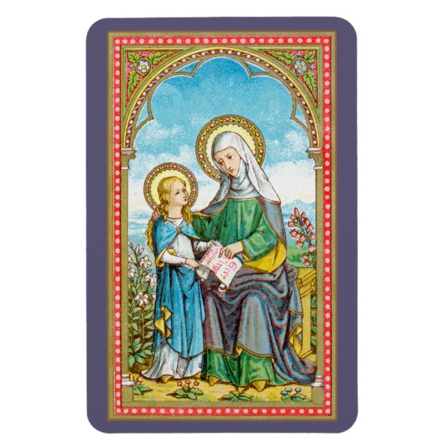 NeoGothic St. Anne och Young Mary (SAU 29) Magnet (Vertikal)